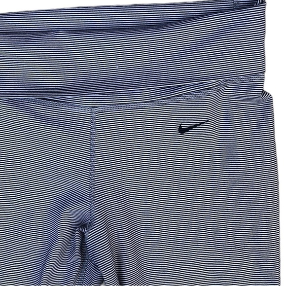 NIKE dri- fit leggings white navy stripes size S - Picture 6 of 6